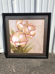 White Flowers with Pink Tips